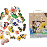 Kaper Kidz - Fridge Friends Wooden Magnetic Shapes Aussie Vehicles