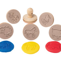 EC - Wooden Dough Stamps Assorted Styles
