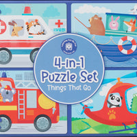 LCBF - 4-in-1 Puzzle Set Things that Go