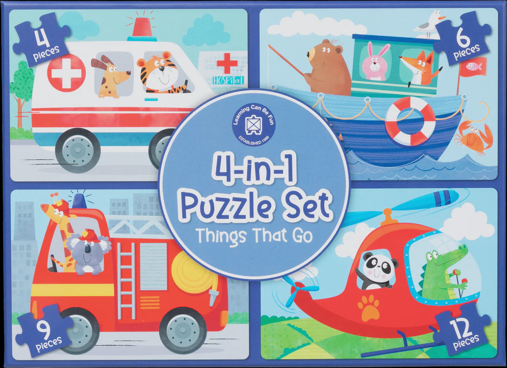 LCBF - 4-in-1 Puzzle Set Things that Go