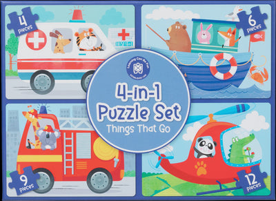 LCBF - 4-in-1 Puzzle Set Things that Go