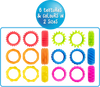 Sensory Sprouts - Textured Fidget Rings 12 piece