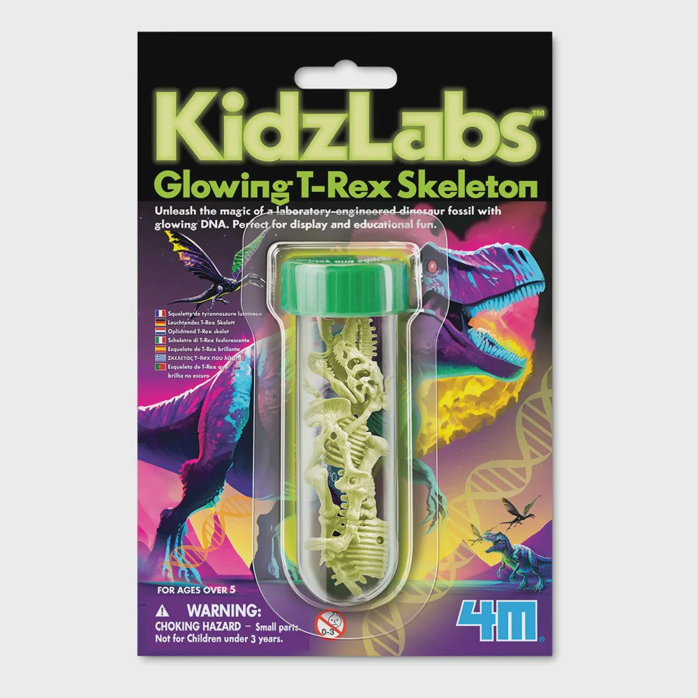 4M - Kidzlabs Glowing T-Rex Skeleton