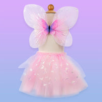 Great Pretenders - Skirt with Wings Set Pink Flutter Butterfly