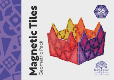 Learn & Grow Toys - Magnetic Tiles Geometric Pack 36 piece