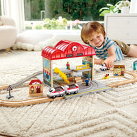 Hape - Portable Train Station Set