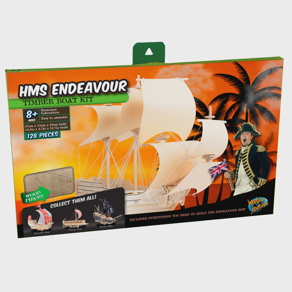 Heebie Jeebies - Wooden Kit HMS Endeavour English Ship