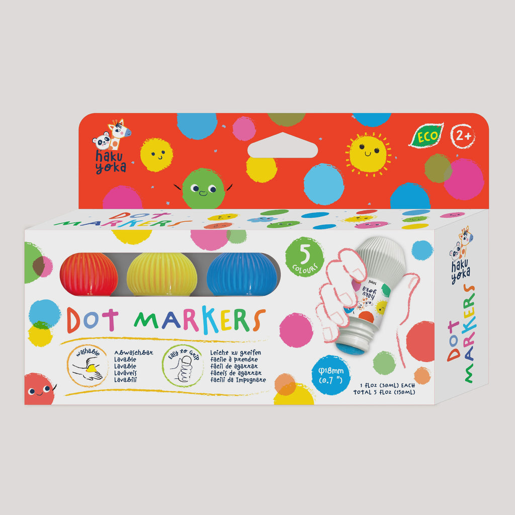 Haku Yoka - Dot Markers 5 piece Bright