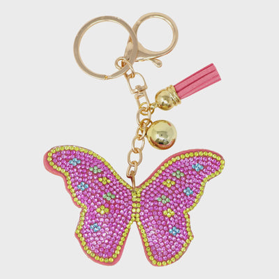 Pink Poppy - Bag Charm Butterfly