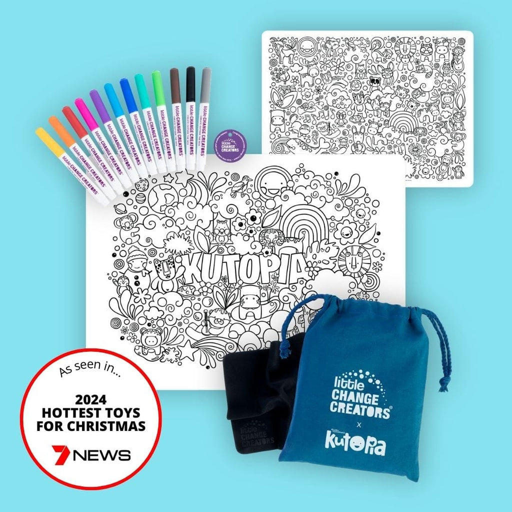Little Change Creators - Re-Fun-Able Reusable Colouring Set Kutopia by Kasey Rainbow