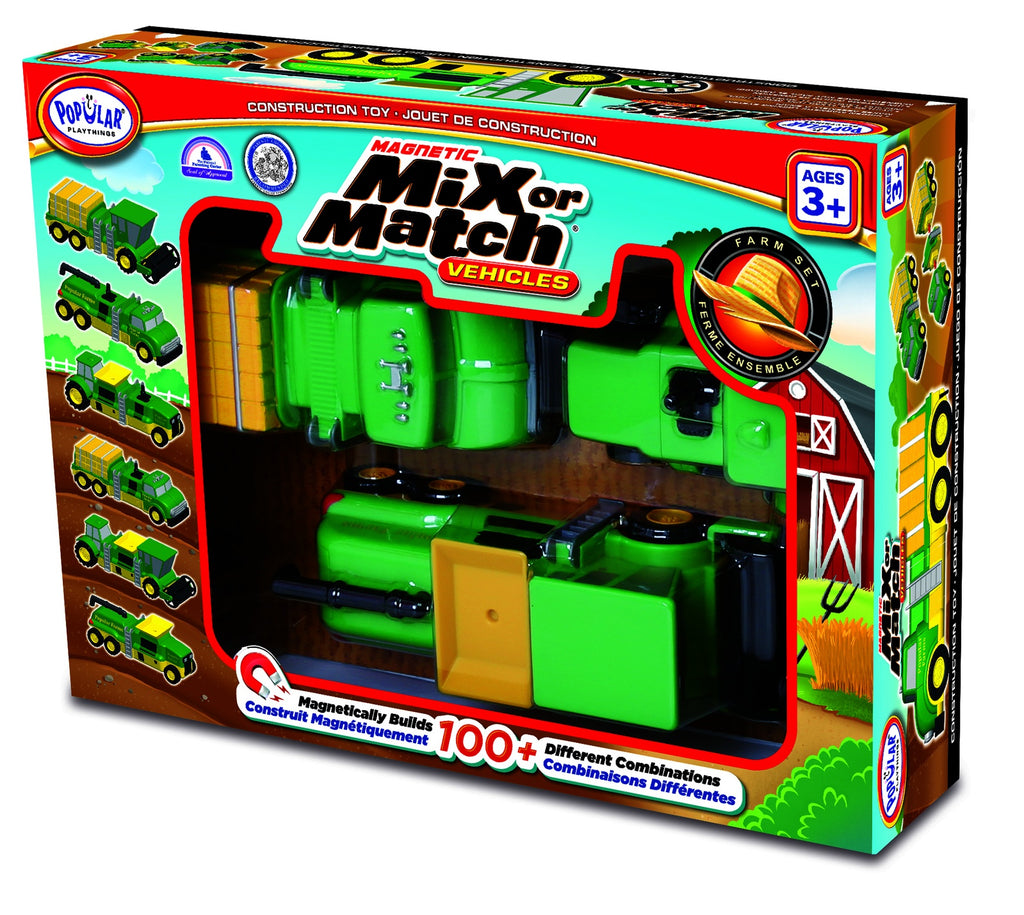 Popular Playthings - Magnetic Mix or Match Vehicles Farm