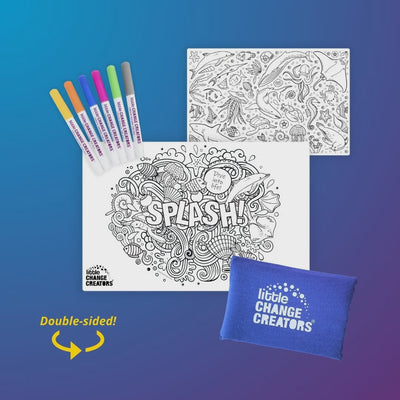 Little Change Creators - Re-Fun-Able Pocket Reusable Colouring Set Splash!