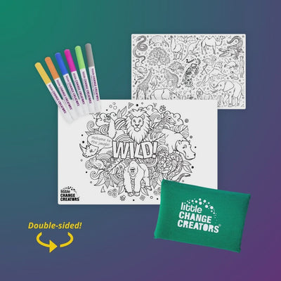 Little Change Creators - Re-Fun-Able Pocket Reusable Colouring Set Wild!
