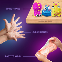 Okto Clay - Sensory Art 24 Colors Air Clay Creativity Set