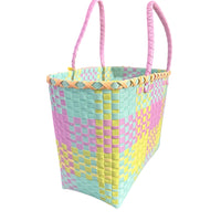 Nibbanah - Recycled Plastic Basket Adult Rectangle Assorted Colours