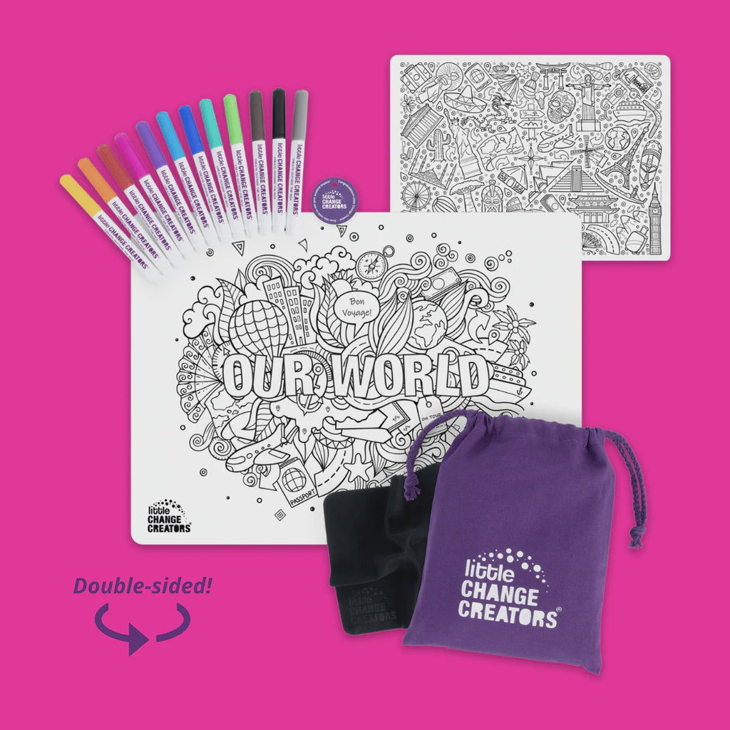 Little Change Creators - Re-Fun-Able Reusable Colouring Set Our World