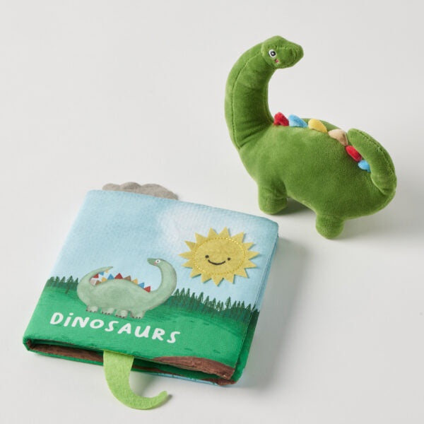 Jiggle & Giggle - Activity Fabric Book with Toy Dinosaur