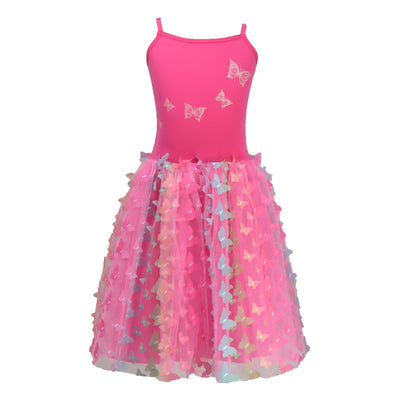 Pink Poppy - Dress Rainbow Butterfly Hot Pink Assorted Sizes