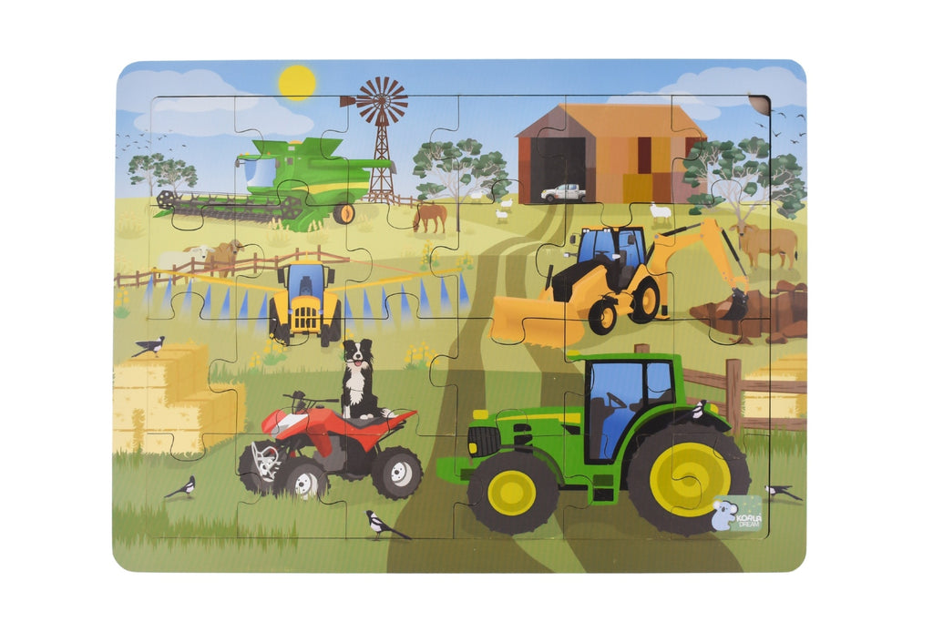 Koala Dream - Puzzle 24 piece Aussie Farm Vehicles