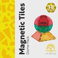 Learn & Grow Toys - Magnetic Tiles Dome Pack 18 piece