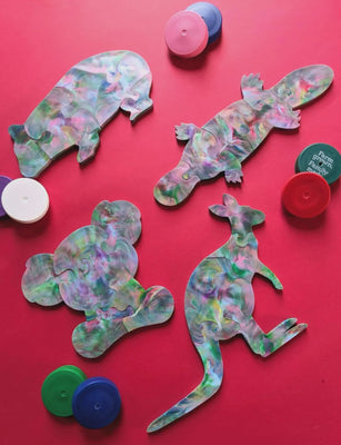 Zero Plastics - Recycled Plastic Puzzles Australian Animal Assorted Styles