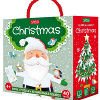 Sassi - Book, Puzzle 40 piece & 3D Figures Christmas