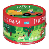 Sassi - Book & Giant Puzzle 30 piece Farm