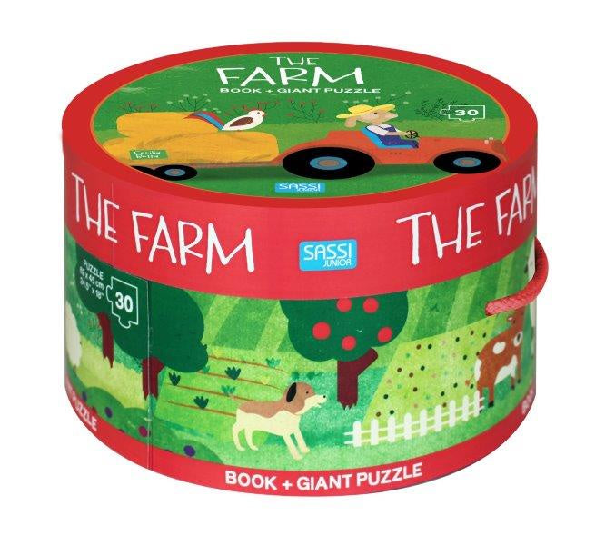 Sassi - Book & Giant Puzzle 30 piece Farm