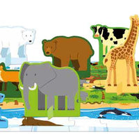 Sassi - Book, Puzzle 40 piece & 3D Figures Animals