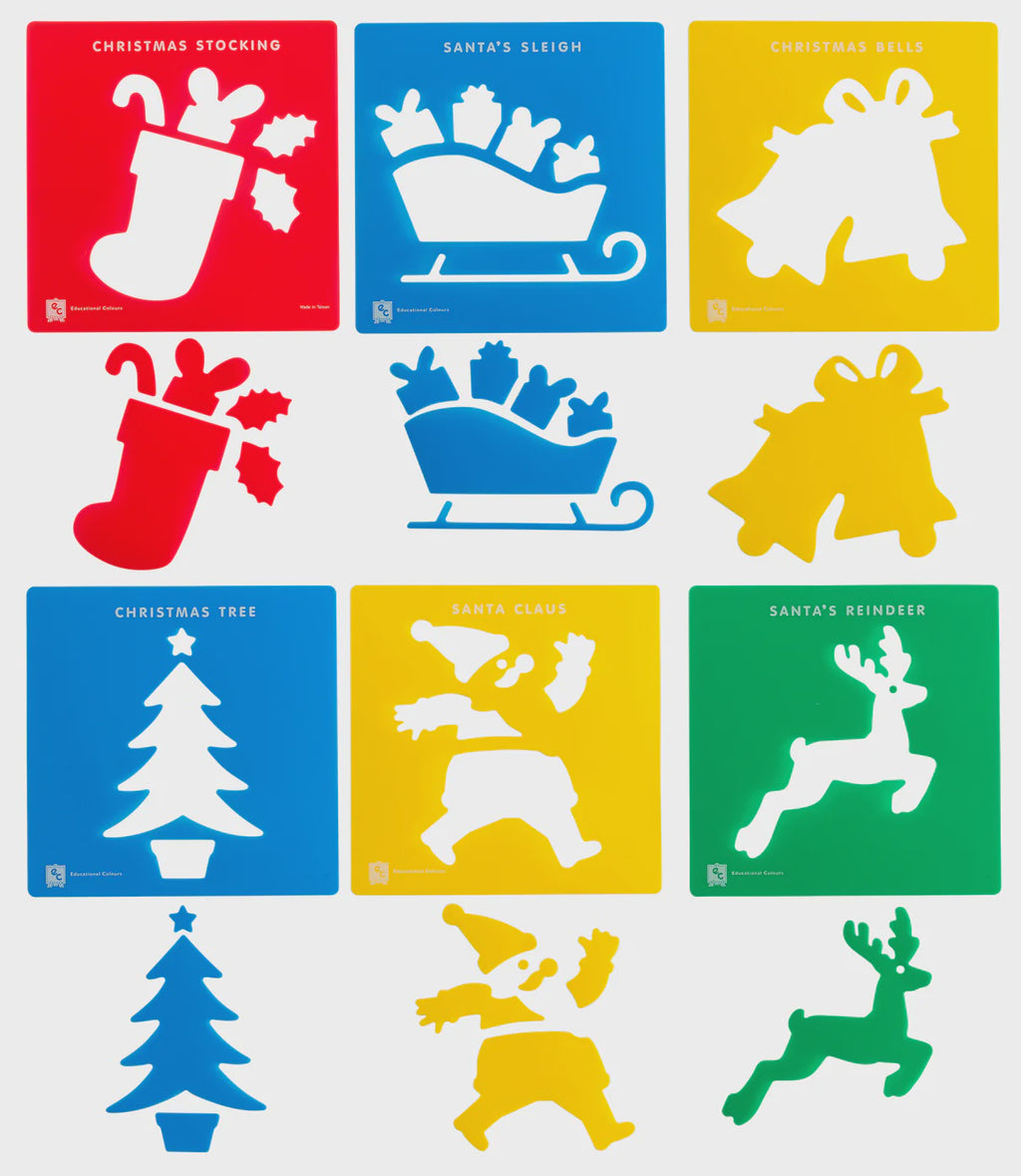 EC - Stencils Christmas 6 piece