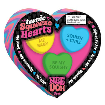 Schylling - NeeDoh Teenie Squeeze Hearts 3 piece