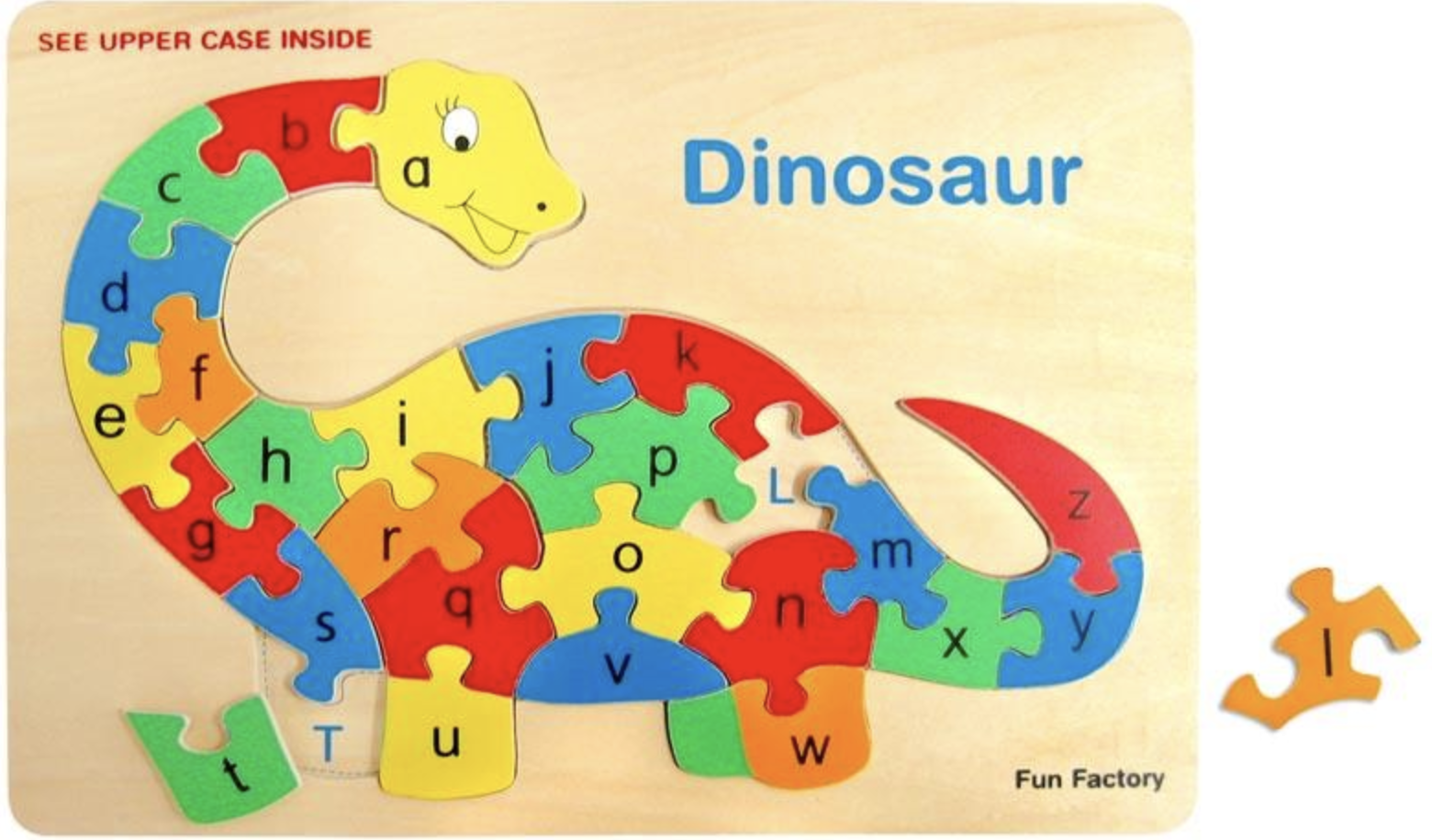 Fun Factory - Puzzle Raised Dinosaur Alphabet | Little Wishes Toys & Gifts