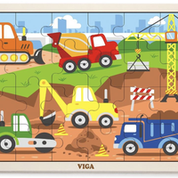 Viga - Jigsaw Puzzle 24 piece Construction Vehicles
