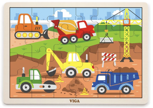 Viga - Jigsaw Puzzle 24 piece Construction Vehicles