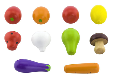 Viga - Wooden Vegetable & Fruit Set 10 piece