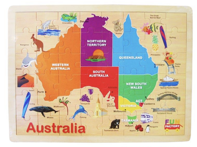 Fun Factory - Tray Puzzle Australia 48 piece