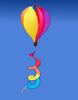 Harlequin Toys - Windsock Hot Air Balloon Multicolour Brights with Pink