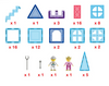 Picasso Tiles - Magnetic Building Tiles Winter Castle 72 piece