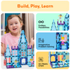 Picasso Tiles - Magnetic Building Tiles Winter Castle 72 piece