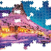 Clementoni - Puzzle 1000 piece Panorama Colorful Night over Lofoten Islands