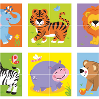 Viga - 6-Side Cube Puzzle Wild Animals