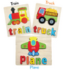 Magic Sensory - Shaped Vehicles Wooden Puzzles 3 pack