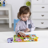 Tooky Toy - Chunky Puzzle Farm Animals