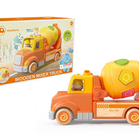 Wanborns - Light & Sound Wooden Cement Mixer Shape Sorter Truck