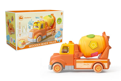 Wanborns - Light & Sound Wooden Cement Mixer Shape Sorter Truck