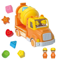 Wanborns - Light & Sound Wooden Cement Mixer Shape Sorter Truck