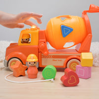 Wanborns - Light & Sound Wooden Cement Mixer Shape Sorter Truck