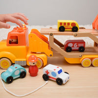 Wanborns - Light & Sound Wooden Car Carrier