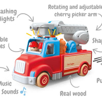 Wanborns - Light & Sound Wooden Fire Engine