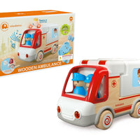 Wanborns - Light & Sound Wooden Ambulance